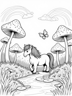 Majestic Pony in a Musical Meadow