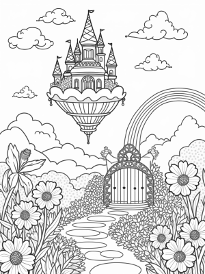Floating Castle with Ice Cream Cone Towers