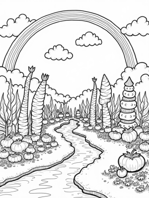 Giant Fruits and Vegetables Garden