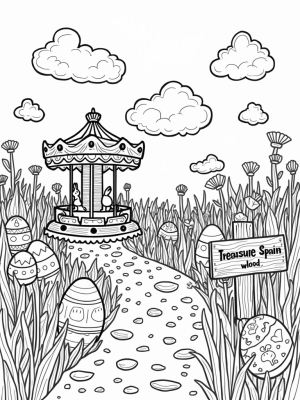 Garden of Giant Eggs and a Carrot Carousel