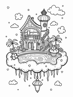 Dreamhouse on a Cloud with Cupcake Table