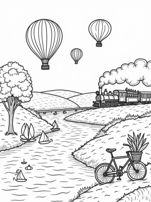Hot Air Balloons and Paintbrush Sailboats