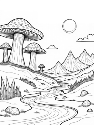 Giant Swirling Mushrooms and a River of Light