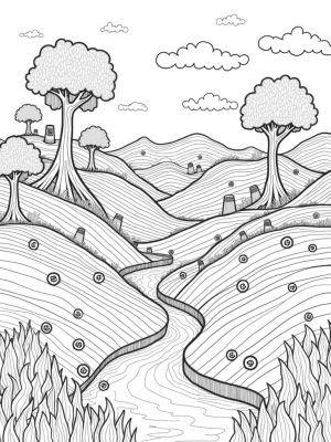 Patchwork Hills and Button Trees