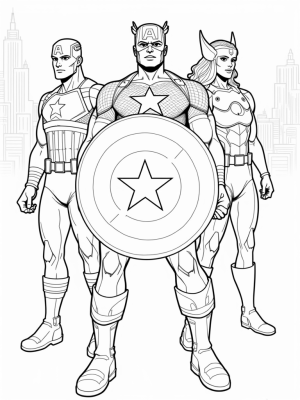 Avengers Assemble! Captain America, Iron Man, and Thor