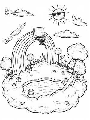 Floating Sports Arena in the Sky