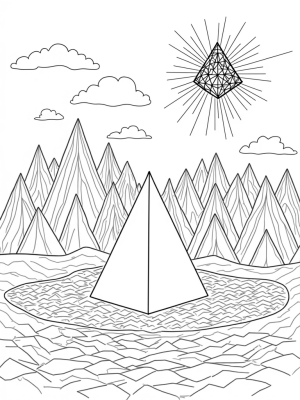 Triangular Mountains and Floating Pyramid