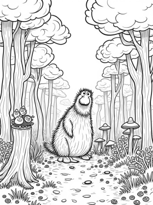 Gruffalo Footprint in a Whimsical Forest