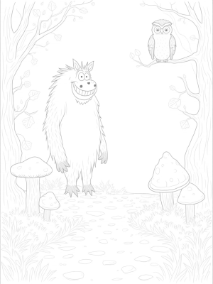 Gruffalo in a Whimsical Forest with Talking Trees
