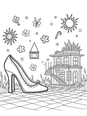 Pastel High Heel Dollhouse Playroom