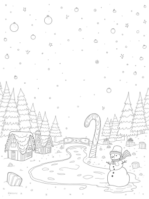 Candy Cane Bridge Over Hot Cocoa River