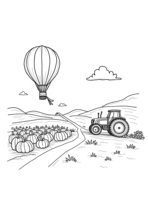 Floating Barn and Giant Veggies on a Whimsical Farm