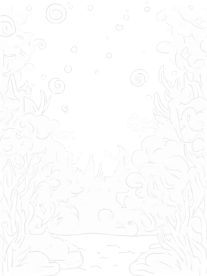 Underwater Garden with Jellyfish and Coral