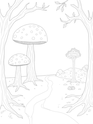 Mushroom Wonderland with Gruffalo Footprint