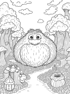 Gruffalo's Head in a Whimsical Forest