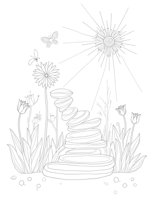 Giant Flower Petals and a Spiral Staircase