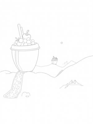Floating Tea Cups and Boba Waterfalls