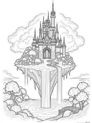 Majestic Castle on a Floating Island