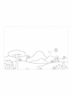 Mushroom Canopy and Crystal Flowers in the Forest