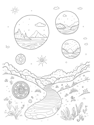 Celestial Garden of Floating Bubbles