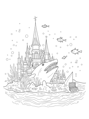 Underwater City of Sharks and Sandcastles