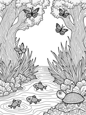 Spiral Trees and Rainbow River in a Jungle Wonderland