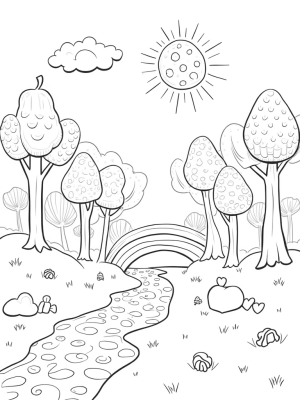 Food Forest with Chocolate River and Waffle Sun