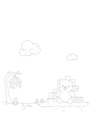 Oversized Building Blocks and a Plush Teddy Bear