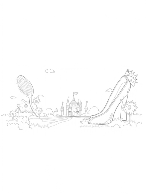 Oversized Pink High Heels Path in Dreamland