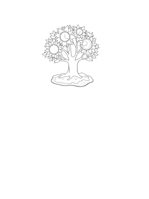 Autumn Tree with Weather Symbol Leaves