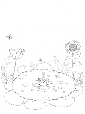 Oversized Blooms and a Tulip Fountain in a Whimsical Garden
