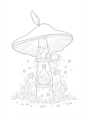 Potion Lab Inside a Giant Mushroom