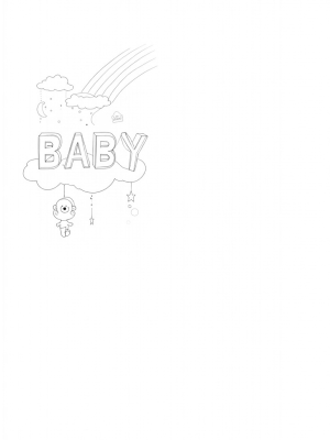 Floating Nursery with Teddy Bear and Building Blocks