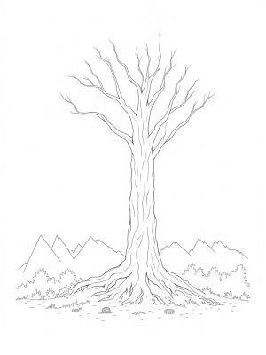 Colossal Tree with Titan Roots and Gears