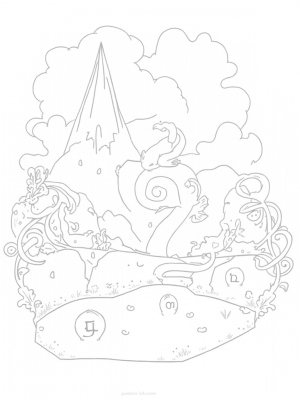 Majestic Dragon Coiling Around Crystal Mountain
