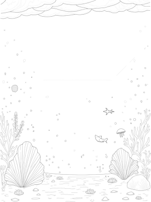 Underwater Garden with a Majestic Shark