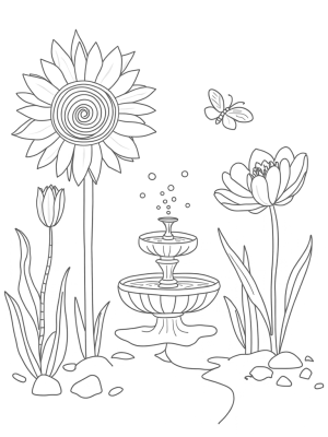 Oversized Flowers in a Geometric Garden