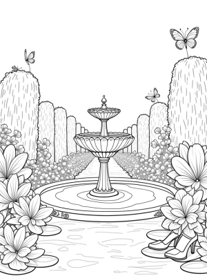 Enchanted Garden with a Tiara Fountain
