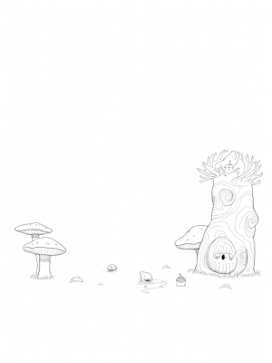 Magical Forest Clearing with Gruffalo Rock