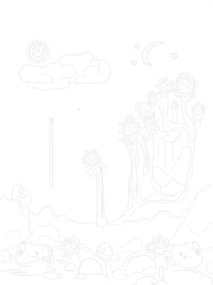 Floating Islands with Waterfall and Whimsical Rocks