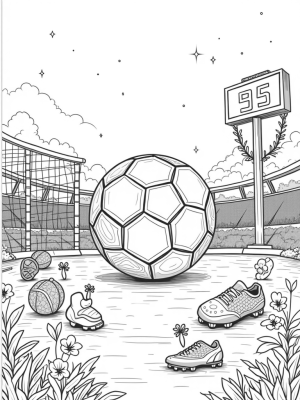 Colossal Soccer Ball and Flower Bed Cleats