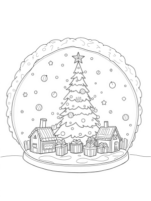 Holiday Market in a Snow Globe