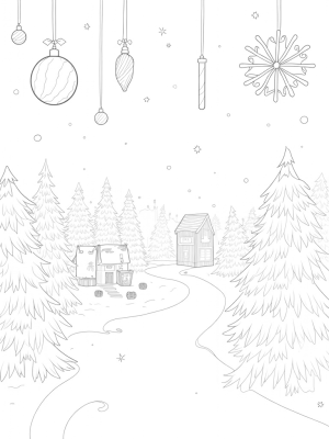 Gingerbread Village in a Winter Wonderland