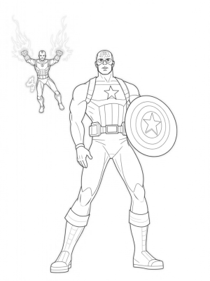 The Avengers Assemble: Captain America, Iron Man, and Thor in Action