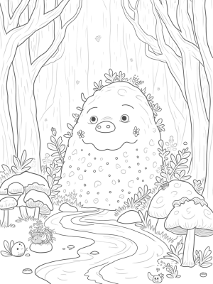 Whimsical Forest with a Gruffalo Rock