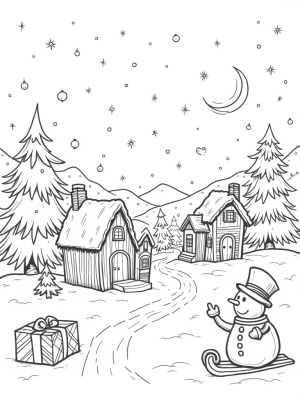 Gingerbread Village Under the Stars