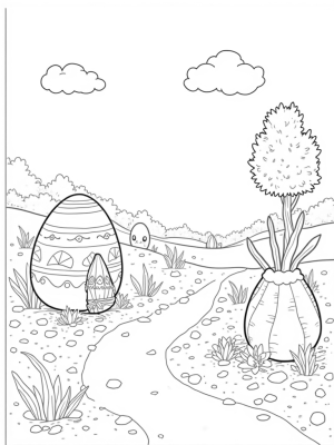 Decorated Eggs and a Cozy Carrot Nook