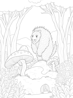 Gruffalo in a Twisted Forest Clearing