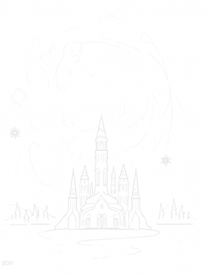 Frosty Ice Castle with Sparkling Crystals
