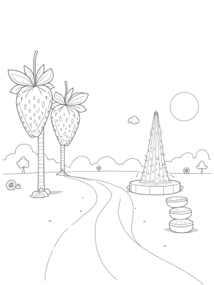 Oversized Strawberries and a Melting Ice Cream Fountain